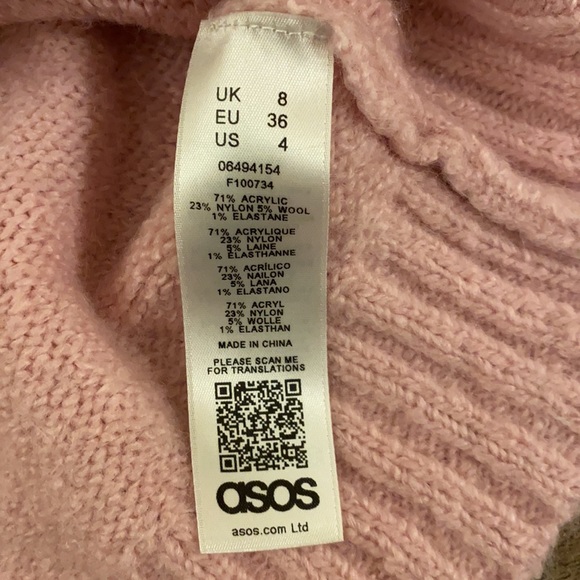 oversized pink zip up cardigan - Picture 3 of 3